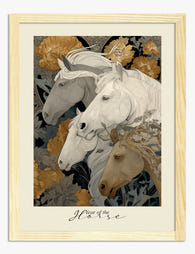 Year of the Horse Elegance Art Print Oak