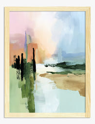 Serene Pastel Escape Art Print - Oak