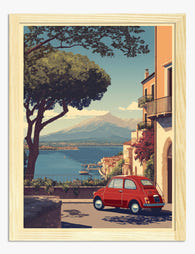 Italian Riviera Escape Art Print Oak