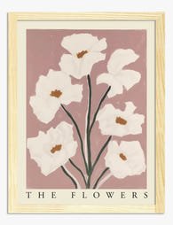 Blush Petal Serenity Art Print - Oak