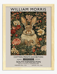 Whimsical Rabbit by Morris Art Print - Oak