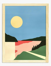 Moonlit Landscape Art Print - Oak