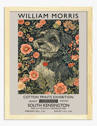 Floral Canine by Morris Art Print - Oak