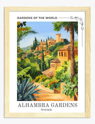 Alhambra Oasis Art Print - Oak