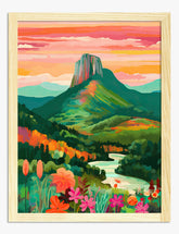 Sunset Over Ella Valley Art Print - Oak
