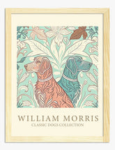 William Morris Botanical Dogs Art Print - Oak