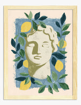 Lemon Muse Bust Art Print Oak