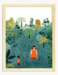 Jungle Stroll Art Print Oak