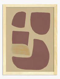 Blush Balance Abstraction Art Print - Oak