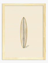 Coastal Calm Surfboard Art Print - Oak