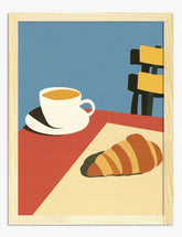 Parisian Coffee Moment Art Print - Oak