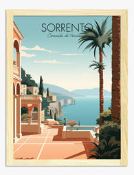 Sorrento Seaside Escape Art Print - Oak