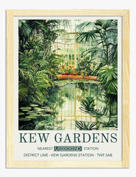 Lush Kew Gardens Oasis Art Print - Oak