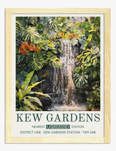 Lush Kew Waterfall Art Print - Oak