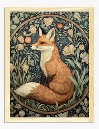 Morris Botanical Fox Art Print Oak