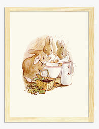 Peter Rabbit by Beatrix Potter Art Print - Oak