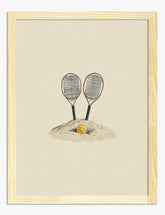 Sand & Rackets Art Print - Oak