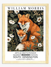 William Morris Fox Family Art Print - Oak
