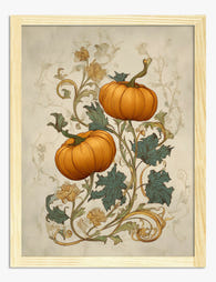 Autumn Pumpkins by Morris Art Print Oak