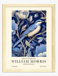 Morris Bluebird Elegance Art Print - Oak