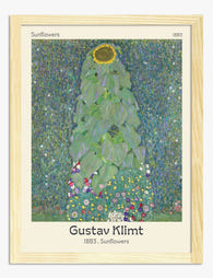 Sunflowers by Gustav Klimt Art Print - Oak