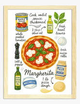 Italian Pizza Delight Art Print - Oak