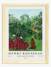 Henri Rousseau Jungle Escape Art Print - Oak