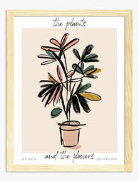 Playful Botanical Sketch Art Print - Oak