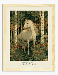 Enchanted Forest Horse Art Print Oak