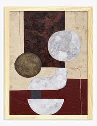 Modern Balance Shapes Art Print - Oak