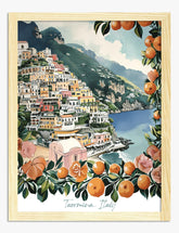 Taormina Citrus Bliss Art Print - Oak
