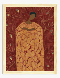 Embraced in Botanicals Art Print Oak