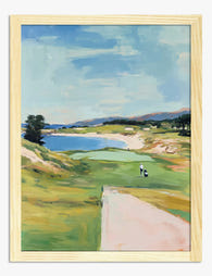 Coastal Fairway Vista Art Print - Oak
