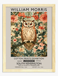 Morris Owl Elegance Art Print - Oak