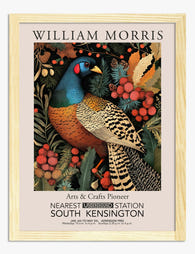 William Morris Pheasant Art Print - Oak