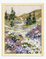 Wildflower Meadow Path Art Print - Oak