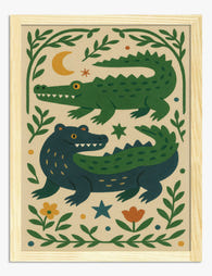 Poster coccodrilli giocosi