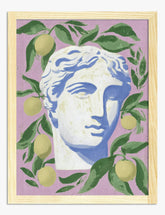 Lemon Muse Portrait Art Print Oak