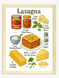 Cozy Kitchen Classics Art Print - Oak