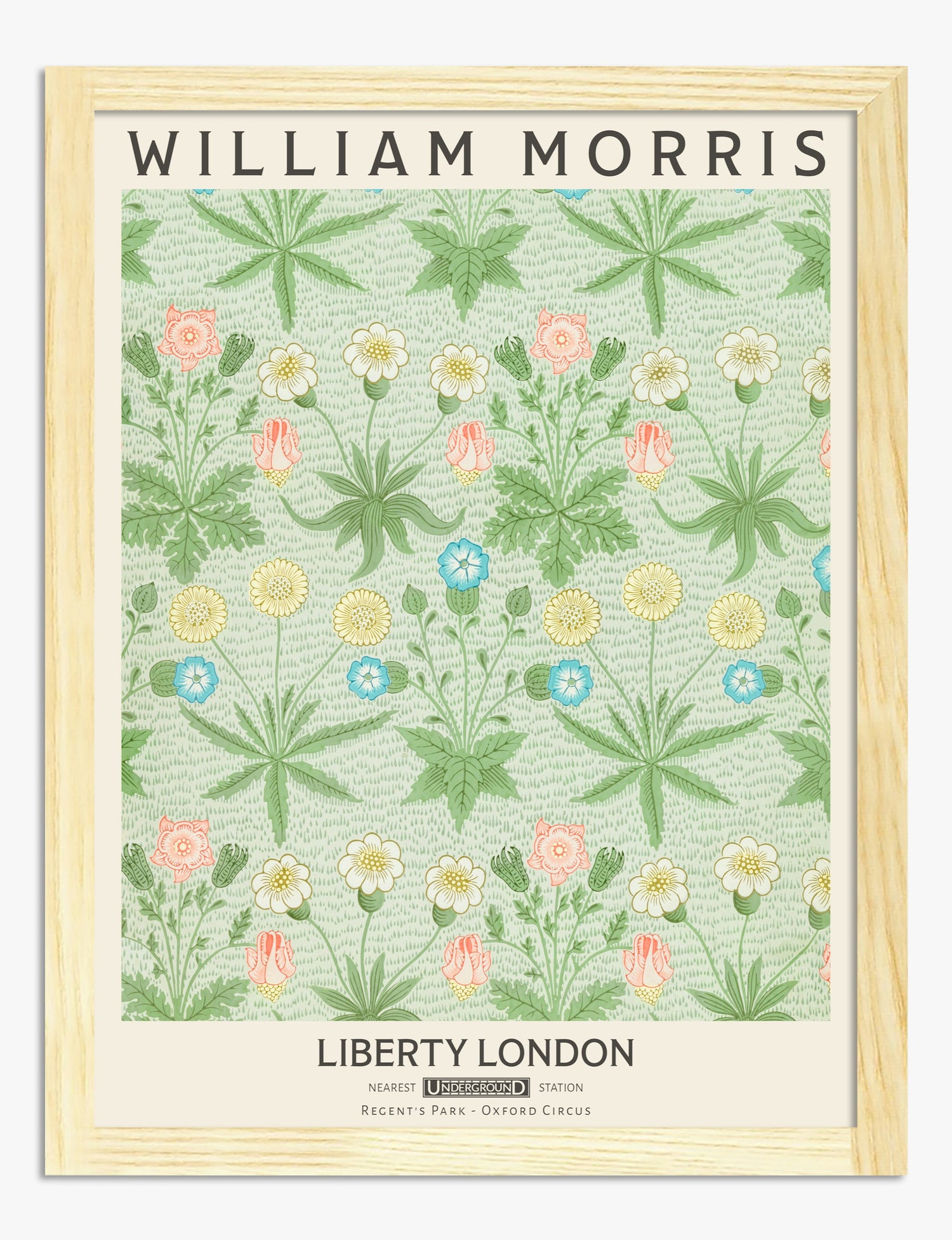William Morris Floral Harmony Art Print - Oak
