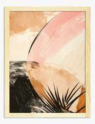 Blush Horizon Art Print - Oak