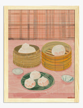 Dim Sum Delight Art Print - Oak