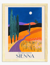 Sienna Moonlit Pathway Art Print - Oak