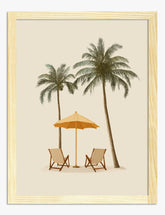 Palm Retreat Vibes Art Print - Oak