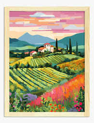 Tuscany Dreamscape Art Print - Oak