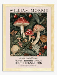 William Morris Mushroom Magic Art Print - Oak