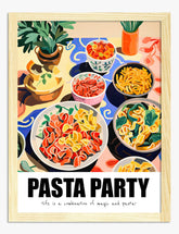Matisse-Inspired Pasta Table Art Print - Oak