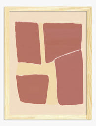 Blush Block Harmony Art Print - Oak