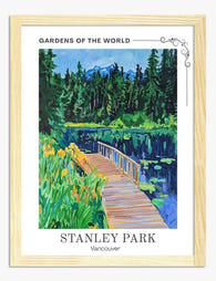 Tranquil Stanley Park Art Print - Oak