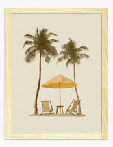 Palm Retreat Vibes Art Print Oak